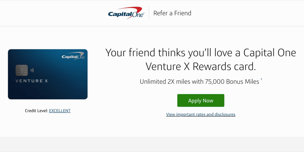 Capital One Venture X 100,000 Point Referral Bonus Link (November 2025)