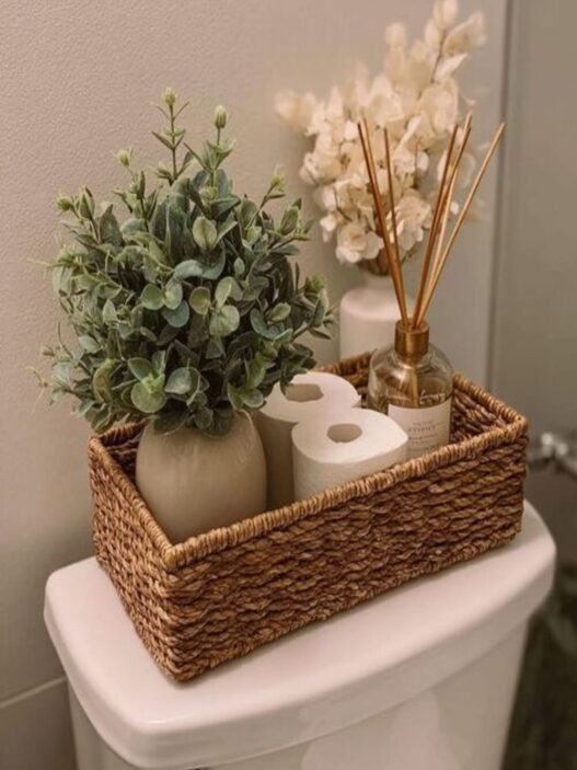 12 Back Of Toilet Decor Ideas For Your Bathroom That Look Cute